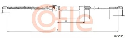 10.9050 CABLE H-CA L/P SKODA ROOMSTER 07- BEBNY  