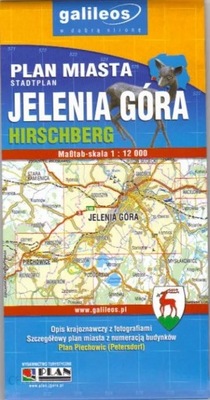 Plan miasta Jelenia Góra Hirschberg Galileos