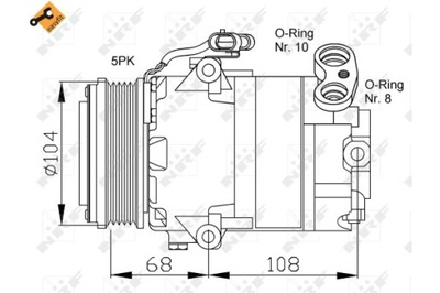 NRF 32080 COMPRESOR ACONDICIONAMIENTO  