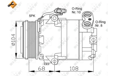 Nrf компрессор кондиционера opel фото №1