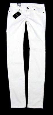 FJ852 Białe jeansy rurki SKINY 34/36 NOWE
