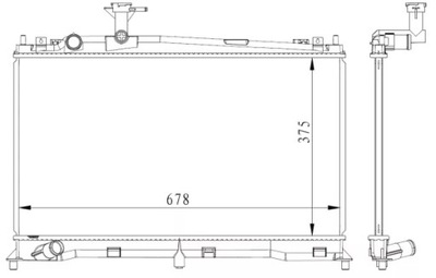 NRF 53411 CHLODNICA, SISTEMA DE REFRIGERACIÓN DEL MOTOR  