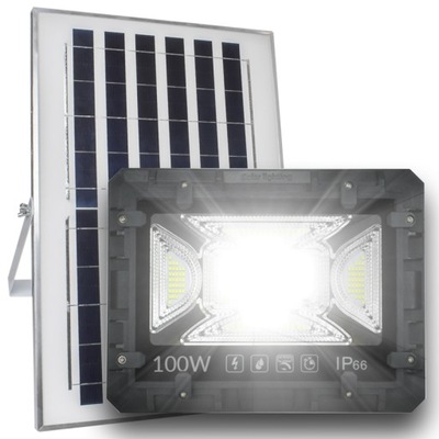 Naświetlacz Halogen Solarny LED 100w Oświetlenie Drzew w Ogrodzie +Pilot