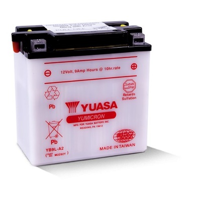 AKUMULIATORIUS YUASA YB9L-A2 12V 9.5AH 100A 135*75*139 