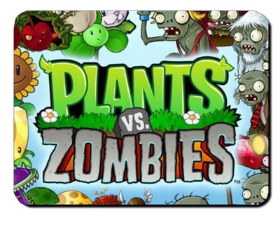 PODKŁADKA POD MYSZKĘ PLANTS VS ZOMBIES WZORY GRY DLA DZIECI + GRATIS TEKST