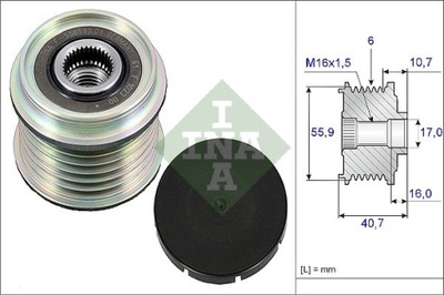 RUEDA POLEA GENERADOR RENAULT 535002810  