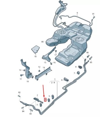 Vw touareg 7p mk2 fuel line retainer 7p0201532 фото №1