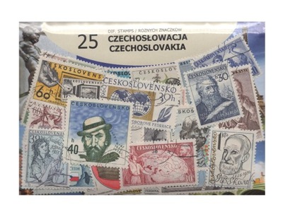 Pakiet 25 znaczków pocztowych - CZECHOSŁOWACJA