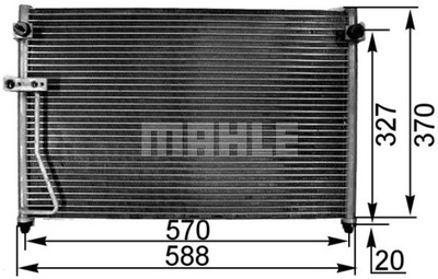 CONDENSADOR DE ACONDICIONADOR MAZDA 626 98- 02  