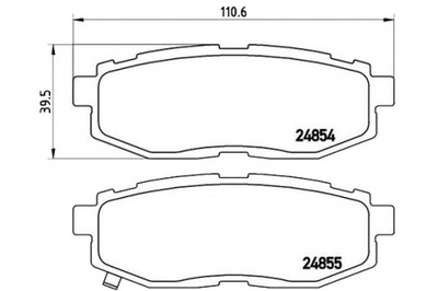 Brembo p 78 018 набор тормозных колодок тормозных, тормоза дисковые фото №1