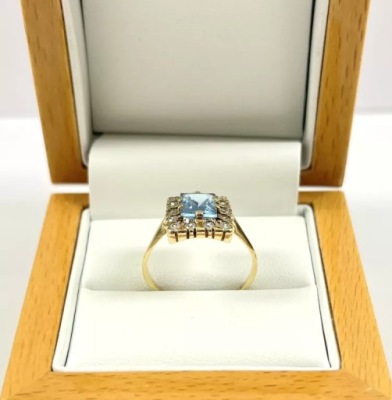 ZŁOTY PIERŚCIONEK Z CYRKONIAMI 585 3,39G R15