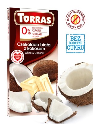 Czekolada biała z kokosem b/c Torras 75g