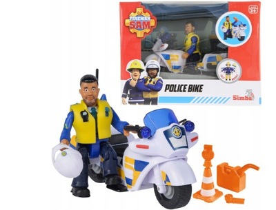 Strażak Sam Motor Policyjny z Figurką Malcolma
