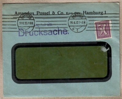 Niemcy, 1922 r, koperta