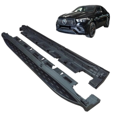 Пороги чёрные mercedes gle купе c292 2016-2019 фото №1