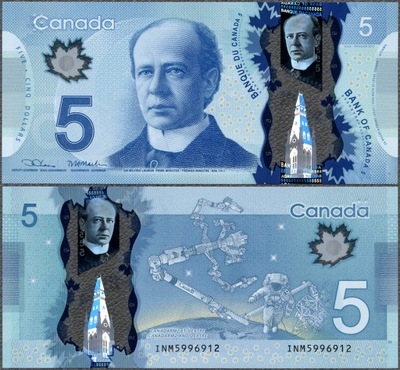 Kanada - 5 dolarów 2013 (2022) * P106e * polimer