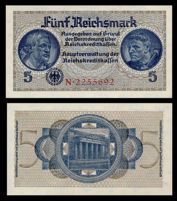NIEMCY 5 Reichsmark 1940-1945 P-R138a Ro. 553 UNC