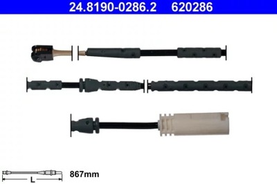 ATE 24.8190-0286.2 SENSOR ZAPATAS HAM.BMW 3 E90  