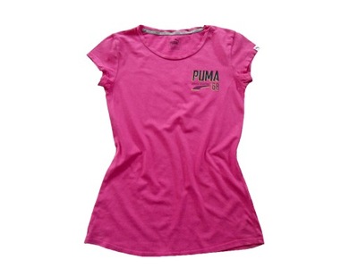 PUMA różowy logowany bawełniany t-shirt 36
