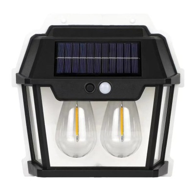 LAMPA SOLARNA LED 28W Kinkiet Solarny Ozdobny Zewnętrzny LAMPA LED 2 LEDY