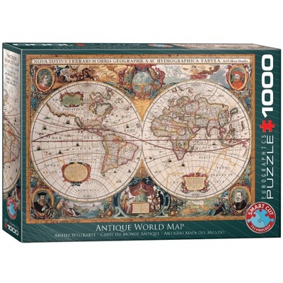 Puzzle 1000 Mapa świata Orbis Geographica 6000-1997