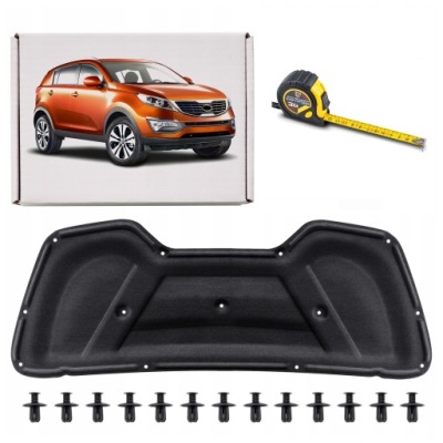 Kia sportage iii sl 2010-2015 шумоізоляція капот 811253w000 + кліпси фото №1