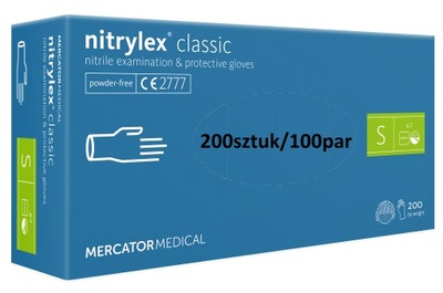 Rękawice nitrylowe nitrylex classic S 200 szt.
