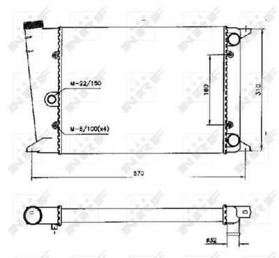 NRF 58552 CHLODNICA, SISTEMA DE REFRIGERACIÓN DEL MOTOR  