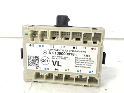 Mercedes w213 модуль блок керування двері a2139000818 фото №1