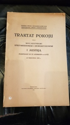 Traktat Pokoju Mocarstw z Austrią 1919 rok