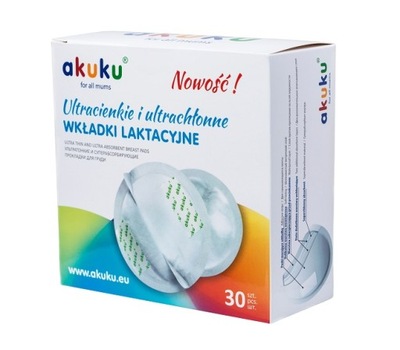 Akuku Wkładki Laktacyjne Ultra Cienkie 30 szt.