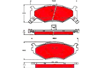 КОЛОДКИ ТОРМОЗНЫЕ CHRYSLER ПЕРЕД VOYAGER 84-95 TRW