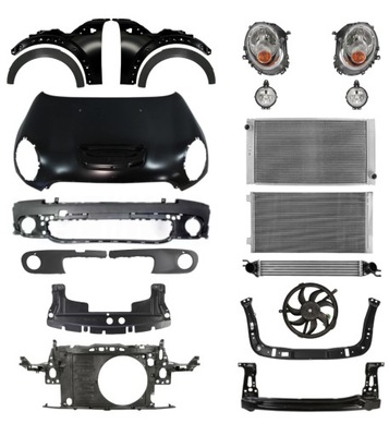 Mini cooper s r55 r56 07-10 капот бампер pas набір частини фото №1