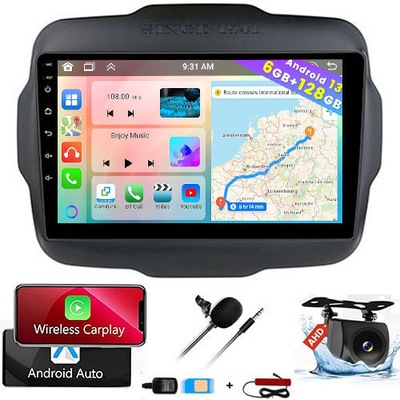 RADIO ANDROID NAWIGACJA JEEP RENEGADE 2014-2020 CARPLAY SIM 8-core 6/128GB