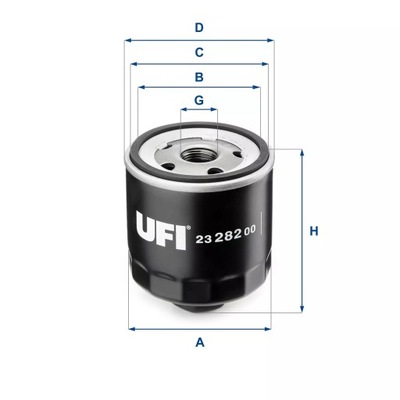 FILTRO ACEITES UFI 23.282.00  