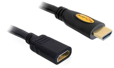 DELOCK HDMI - HDMI (wtyk-gniazdo) 3m 3m /s1x Mini