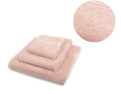 Gruby ręcznik bawełniany pudrowy VELVET 50x90 cm