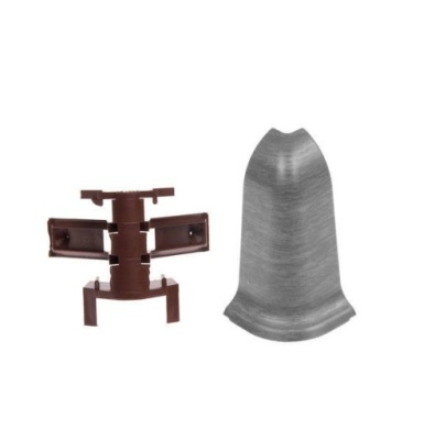 NAROŻNIK ZEWNĘTRZNY DO LISTWY CEZAR PREMIUM DĄB CIEMNY SZARY MAT 79