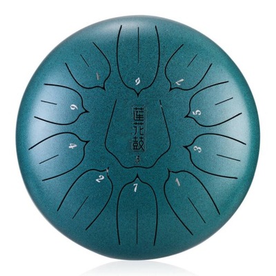 HLURU THL11-12-MALACHITE TONGUE DRUM TANK HANDPAN 12 CALI MALACHITOWY