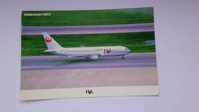 Japan Airlines - Samolot BOEING 767 - pocztówka