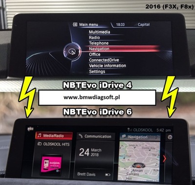 BMW NBT EVO Update ID4 do ID6 Aktywacja CarPlay