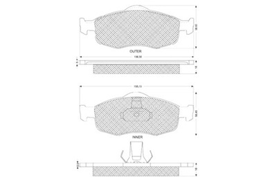 STARLINE ZAPATAS DE FRENADO FORD MONDEO SCORPIO COUGAR JUEGO  