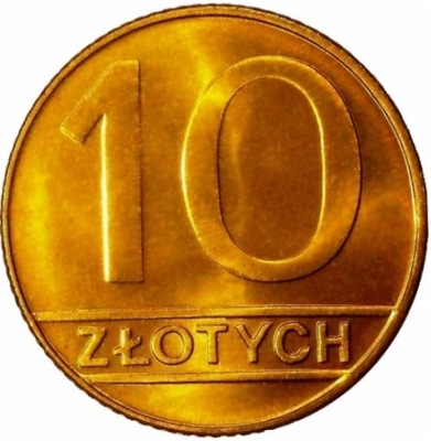 10 zł złotych nominał 1989 mennicze mennicza