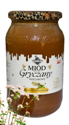 MIÓD GRYCZANY Z PASIEKI MIODOWE OGRODY 1,2KG