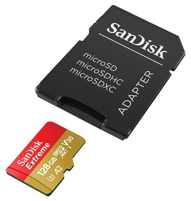 Karta pamięci SanDisk Extreme SDXC 128 GB 190MB/s 90MB/s z adapterem SD