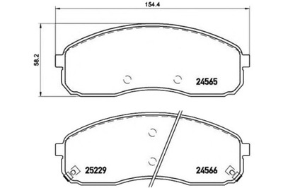 Brembo p 30 058 набір гальмівних колодок гальмівних, гальма дискові фото №1