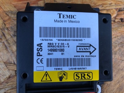 Датчик подушка безопасности citroen c8 1499801080 peugeot 807 фото №1