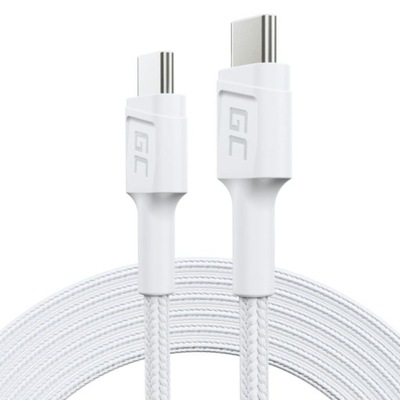 Kabel PowerStream USB-C do USB-C 2m PD 60W QC 3.0 bialy