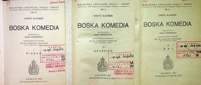 Boska komedia tom 1 do 3 1947 r.