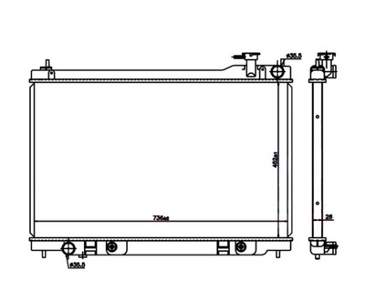 РАДИАТОР NISSAN INFINITI FX35/FX45 03- 21460CM80B